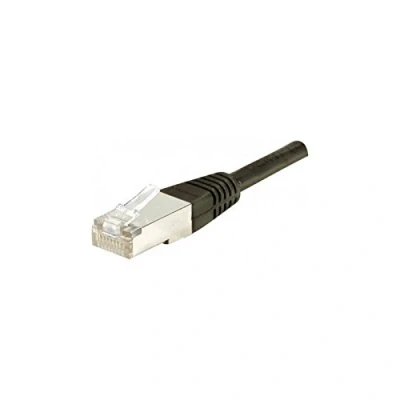 Afbeelding van Exertis Connect Patchkabel F/UTP, CAT.6a, zwart, 0,15 m Voor 10 Gigabit/s, met bijzonder smalle knikbeveiliging (S/UTP, CAT6, 0.15 m), Netwerkkabel