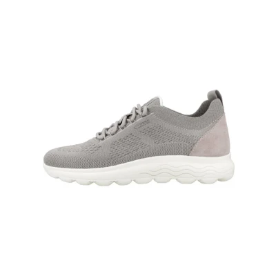 Afbeelding van Geox D Spherica Sneakers laag, Dames, Maat: 36, Gris Leer en textiel