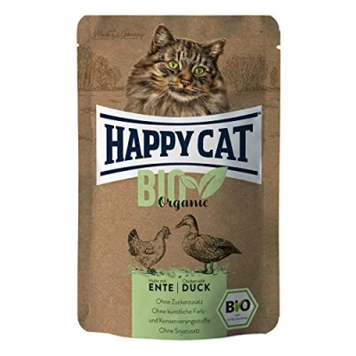 Afbeelding van Happy Cat Bio Pouch 6 x 85 g Kattenvoer Kip &amp; Eend