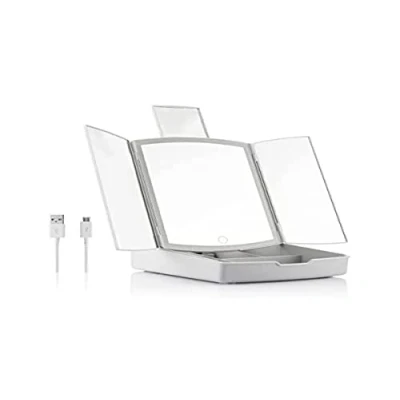 Afbeelding van 3 in 1 Opvouwbare Ledspiegel met Make uporganizer Panomir InnovaGoods
