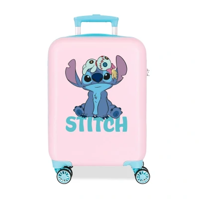 Afbeelding van Joumma Disney Stitch, cabinekoffer, Roze, 38 x 55 20 cm, stijf, 2 kg, zijcombinatiesluiting, ABS, 35 l, handbagage, Talla única, Handbagage
