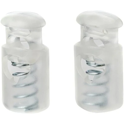 Afbeelding van Prym 2 stuks koordstoppers/lussluiting van transparant kunststof, 9,5 x 6 cm