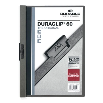 Image de Durable duraclip chemise à clip A4 pour 60 feuilles anthracite