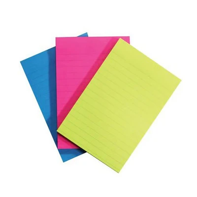 Afbeelding van Memoblok 3M Post it 660 Super Sticky 102x152mm lijn rainbow