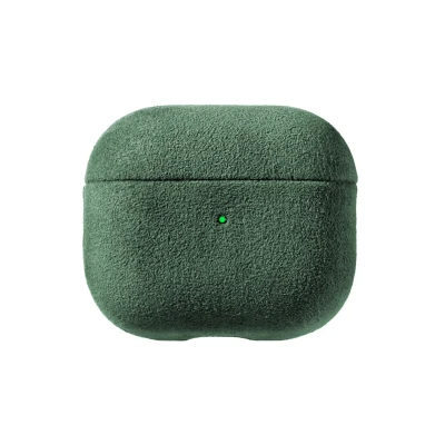Afbeelding van Alcantara Case AirPods (3rd generation) Midnight Green