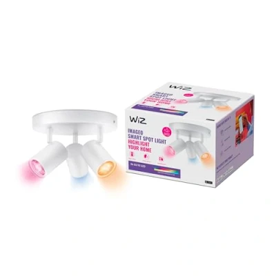 Afbeelding van WiZ 8719514554511 IMAGEO Spots 3x5W W 22 65K RGB RD LED plafondlamp 15 Wit