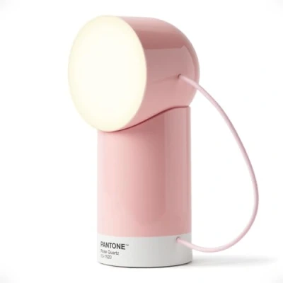 Afbeelding van Lexon ORBE Oplaadbare led tafellamp, draadloos, met magnetische en draaibare afneembare kop, voor nachtkastje, kantoor of terras, rozenkwarts