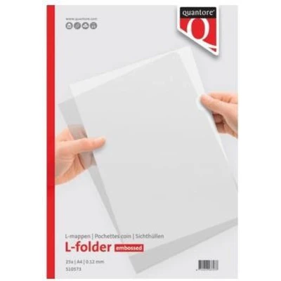 Afbeelding van Insteekmap L model Quantore A4 PP 0.12mm nerf 25 stuks