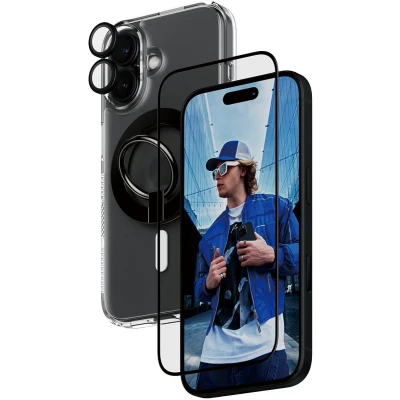 Afbeelding van PanzerGlass 4 in 1 Protection B1291+2861+1283+S Screenprotector (glas) Apple iPhone 16 stuk(s) Anti vingerafdruk, Krasvast
