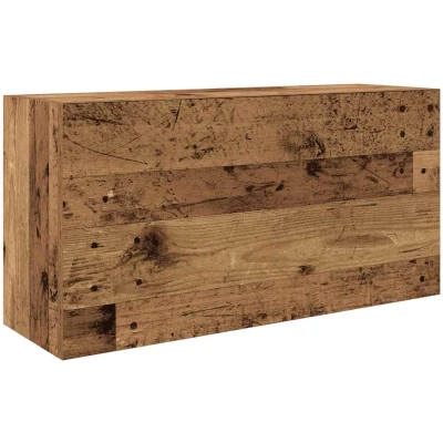 Afbeelding van Badkamerwandkast 80x25x40 cm bewerkt hout oud houtkleurig