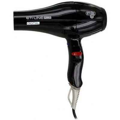 Afbeelding van ETI Line Plus 2400Watt Zwart Haibu by Kapperskorting.com
