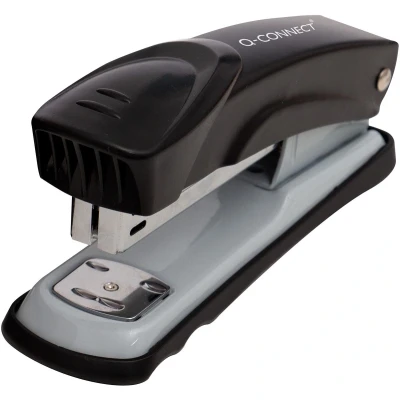 Afbeelding van Q CONNECT nietmachine, metaal, half strip, 25 blad, zwart