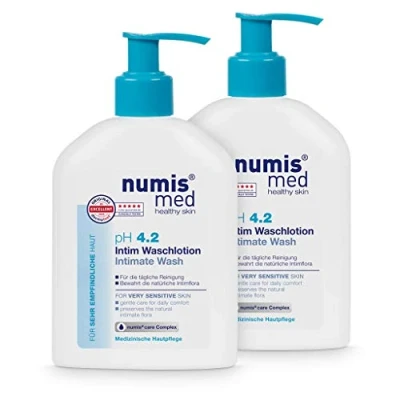 Afbeelding van numis med intieme lotion ph 4.2 Kalmerende voor zeer gevoelige en huid zonder siliconen, parabenen, minerale oliën verzorging (1 x 200 ml)