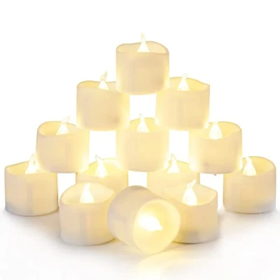 Afbeelding van Theelichtjes LED Kaarsen Vlamloze 24Pack
