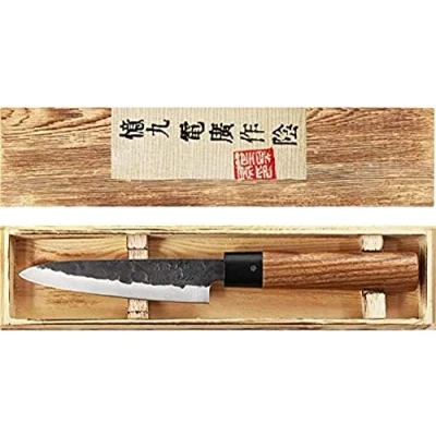Afbeelding van Begoon Japans mes Chef Santoku lemmet van staal geschenkdoos