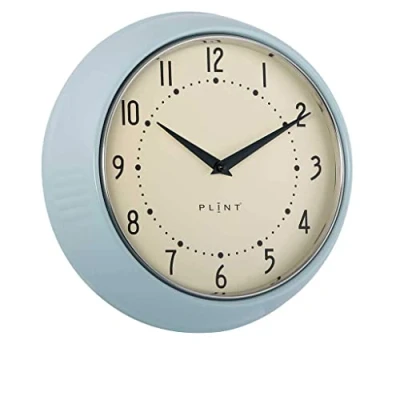 Afbeelding van Plint Wandklok Retro 23 cm Doorsnede Ice