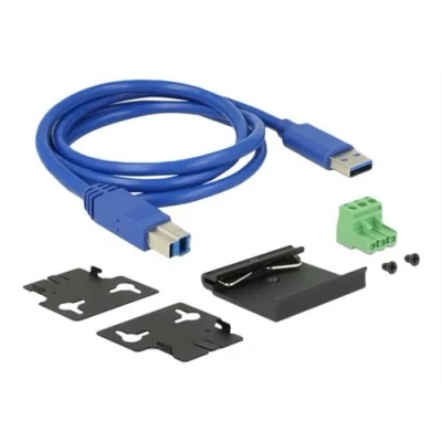Afbeelding van Delock USB 3 Hub 7 poorts Type A (USB B, 7 Havens), Docking station + hub, Zwart