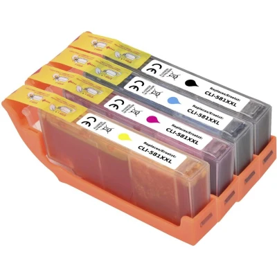 Afbeelding van Renkforce Inktcartridge vervangt Canon CLI 581BK XXL, 581C 581M 581Y XXL Compatibel Combipack Zwart, Cyaan, Magenta, Geel RF 5679864