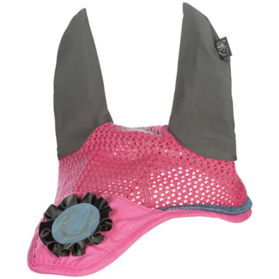 Afbeelding van HKM Nele Bonnet anti mouches Rose Shetland poney