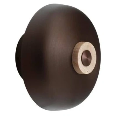 Afbeelding van Audo Copenhagen Reverse wandlamp Sand TravertineBronzed Aluminium