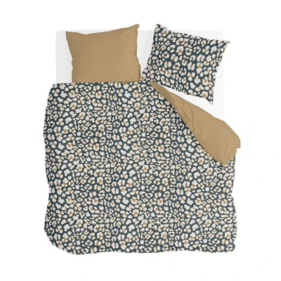 Afbeelding van Dekbedovertrek Lazy Leopard Okergeel 1 persoons (140x200/220 cm) Katoen Dieren, Stippen Groen Byrklund Ga naar Dekbed Discounter.nl &amp;
