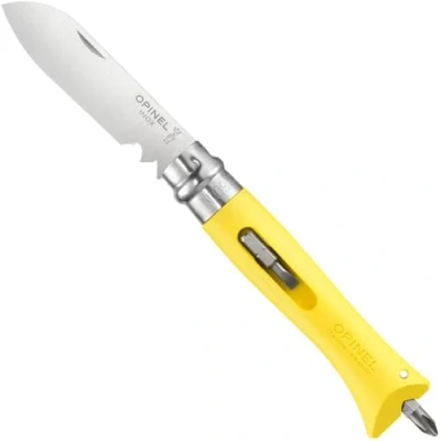 Afbeelding van Opinel Zakmes No.09 DIY RVS/geel Virobloc incl.2 bits