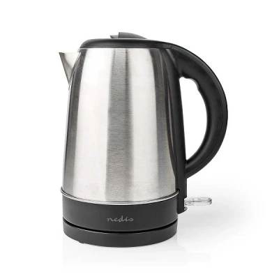 Image de Nedis bouilloire en acier inoxydable 1,7 litre aluminium/noir