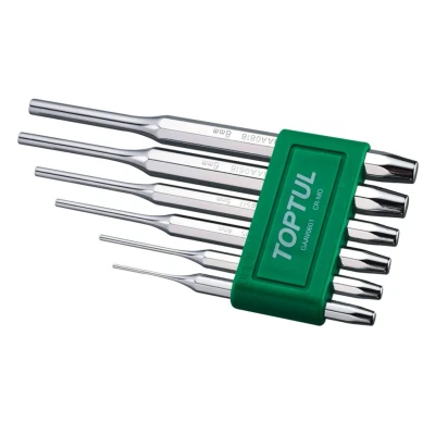 Afbeelding van TOPTUL GAAV0601 Centerponsset 6 Chroom Molybdeenstaal 2x8x115, 3x8x125, 4x10x150, 5x10x165, 6x12x180, 8x12x180