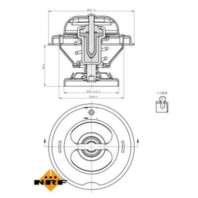 Afbeelding van Thermostaat, koelvloeistof NRF 725068