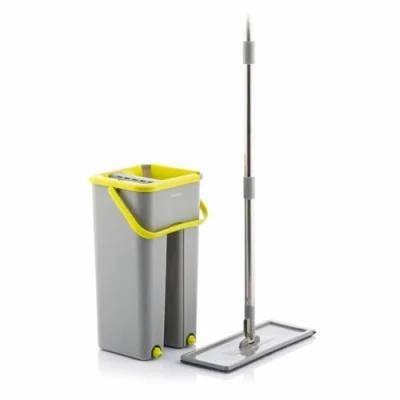 Afbeelding van Wringbare mop met emmer twee compartimenten Klirimop InnovaGoods