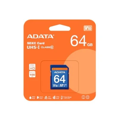 Afbeelding van ADATA SDXC 64GB UHS I Class 10 Flashgeheugen