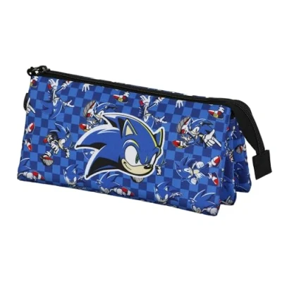 Afbeelding van Sonic Pennendoos drievoudig ripstop blauw Actie
