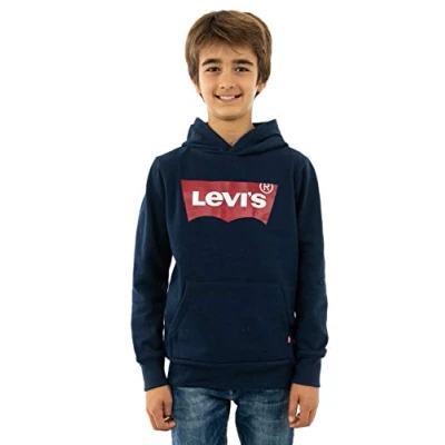 Afbeelding van Levi&#039;s Jongens Hoodie met logoprint in de kleur Donkerblauw, maat: 104 = 4 label