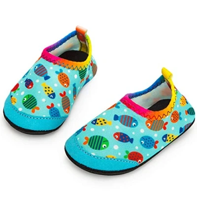 Afbeelding van Yorgou Waterschoenen voor kinderen, antislip, duikschoenen, sneldrogend, strand, meisjes, jongens, Groene krokodil