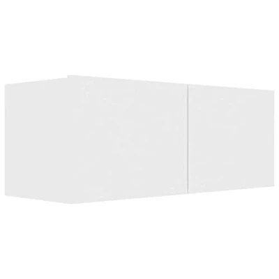 Image de vidaXL Meuble TV Blanc 80x30x30 cm Bois d&#039;ingénierie801472