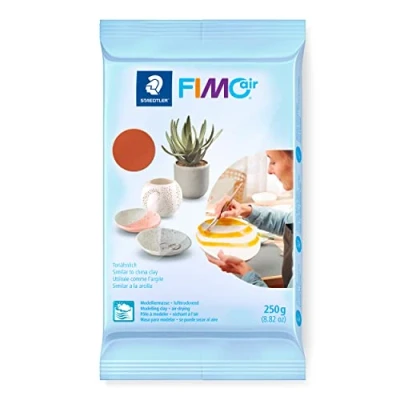 Afbeelding van STAEDTLER Luchtdrogende modelleermassa FIMO Air, terracotta, direct bruikbaar, geen brandproces nodig, 250 g, aangenaam gevoel, plakt niet, minimaal 95% natuurlijke grondstoffen, 8103 76