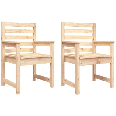 Afbeelding van vidaXL Tuinstoelen 2 st 60x48x91 cm massief grenenhout