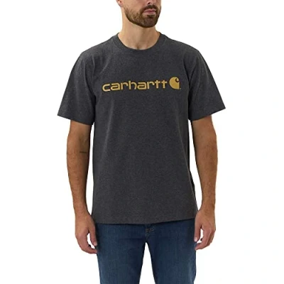 Afbeelding van Carhartt Core Logo T Shirt S/S Carbon Heather L