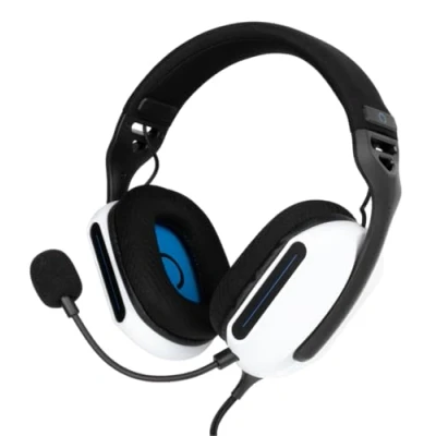 Image de Konix Casque gaming circum aural filaire Skylite ultraléger 218 g PS5 Haut parleurs 40 mm Microphone Câble 1,5 m Jack 3,5 Noir et blanc
