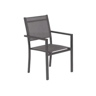 Afbeelding van Garden Impressions Moon dining stoel aluminium carbon black