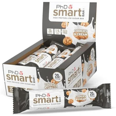 Afbeelding van PhD Smart Bar 12repen Cookies &amp; Cream