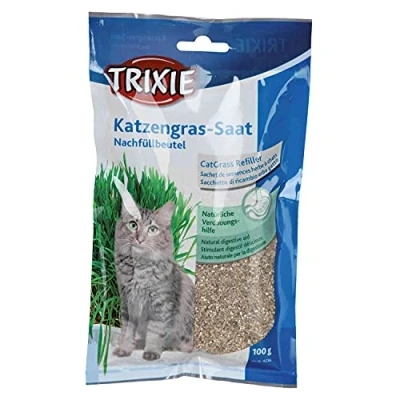 Afbeelding van Trixie kattengras zaad navulzakje voor #4235 100 gr