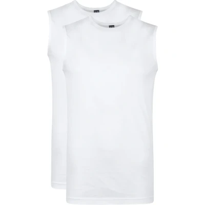 Afbeelding van Alan Red T Montana Singlet Mouwloos Wit (2 Pack) maat M Heren Singlets met Slim fit Pasvorm Katoen