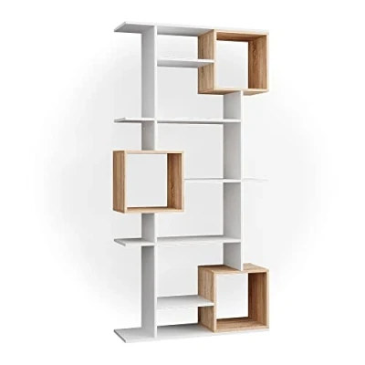 Afbeelding van Vicco kubus opbergkast &quot;Cube&quot;, wit/sonoma, 92 x 187,7 cm