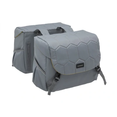 Afbeelding van New Looxs Quilted Mondi Joy Double Dubbele Fietstas 38 liter Grijs