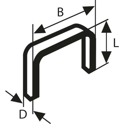 Afbeelding van Bosch Accessories 2609255831 Nieten met plat draad Type 51 1000 stuk(s) Afm. (l x b) 6 mm 10