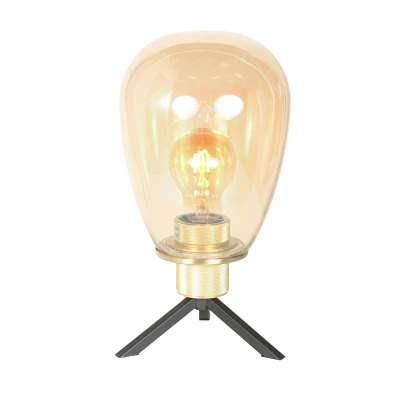 Afbeelding van Steinhauer tafellamp Reflexion amberkleurig metaal 15 cm E27 fitting 2682ME