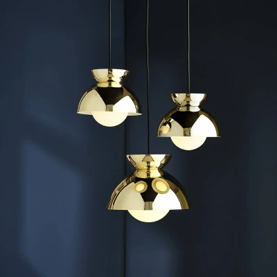 Afbeelding van FRANDSEN Vlinder hanglamp, messingkleurig, Ø 29 cm
