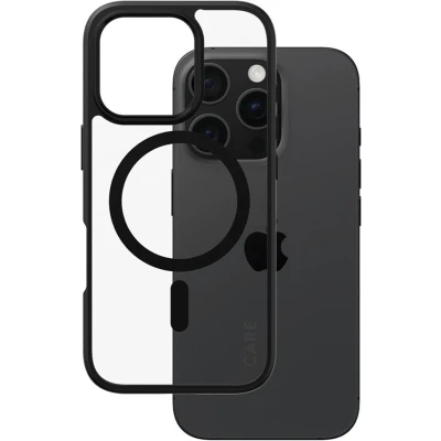 Afbeelding van PanzerGlass Hoesje Geschikt voor iPhone 16 Pro CARE Flagship Case MagSafe Zwart
