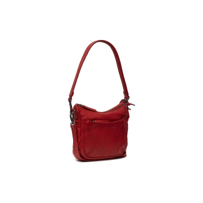 Afbeelding van The Chesterfield Brand Leren Schoudertas Rood Caroline